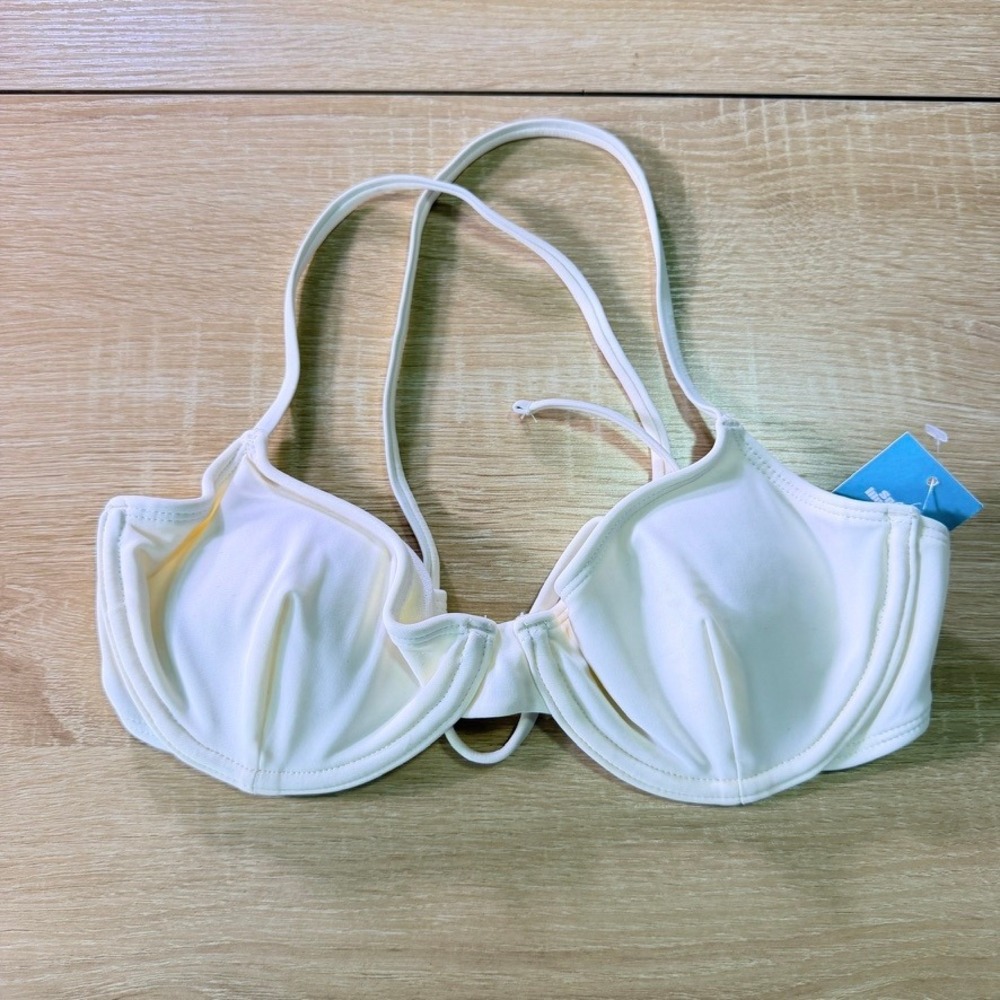 NEW Sports Illustrated Jasmine X-Back Underwire Bikini Top White S